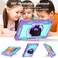 Case cover For Samsung Galaxy Tab A 8.0 2019 T290 360 Degree Rotation Contrast Color Shockproof Silicone + PC Case with Holder &amp; Hand Grip Strap &amp; Shoulder Strap(Purple + Mint Green)