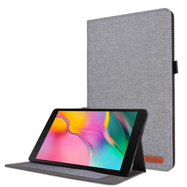Case cover For Samsung Galaxy Tab A7 (2020) Horizontal Flip TPU + Fabric PU Leather Protective Case with Card Slots &amp; Holder(Grey)