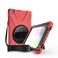 Case cover For Samsung Tab A 8.0(2019) T290 / T295 Shockproof Colorful Silicone + PC Protective Case with Holder &amp; Hand Grip Strap(Red)