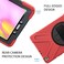 Case cover For Samsung Tab A 8.0(2019) T290 / T295 Shockproof Colorful Silicone + PC Protective Case with Holder &amp; Hand Grip Strap(Red)