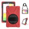Case cover For Samsung Tab A 8.0(2019) T290 / T295 Shockproof Colorful Silicone + PC Protective Case with Holder &amp; Hand Grip Strap(Red)