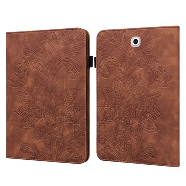 Case cover For Samsung Galaxy Tab S2 9.7 T810/T815 Lace Flower Embossing Pattern Horizontal Flip Leather Case with Holder &amp; Card Slots &amp; Wallet &amp; Photo Frame(Brown)