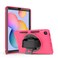 Case cover For Samsung Galaxy Tab S6 Lite 360 Degree Rotation PC+TPU Protective Cover with Holder &amp; Hand Strap &amp; Pen Slot(Rose Red)