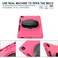 Case cover For Samsung Galaxy Tab S6 Lite 360 Degree Rotation PC+TPU Protective Cover with Holder &amp; Hand Strap &amp; Pen Slot(Rose Red)