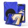 Case cover For Galaxy Tab S4 10.5 T830/T835 360 Degree Rotation PC + Silicone Protective Case with Holder &amp; Hand-strap(Dark Blue)
