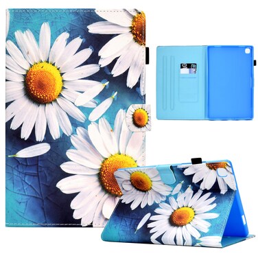 Case cover For Samsung Galaxy Tab A 10.1 2019 T510 Sewing Pen Slot Leather Tablet Case(Sunflower)