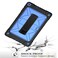 Case cover For Galaxy Tab A 10.1 (2019) T510 Contrast Color Silicone + PC Combination Case with Holder(Black + Blue)