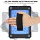 Case cover For Galaxy Tab A 10.1 (2019) T510 Contrast Color Silicone + PC Combination Case with Holder(Black + Blue)