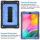 Case cover For Galaxy Tab A 10.1 (2019) T510 Contrast Color Silicone + PC Combination Case with Holder(Black + Blue)
