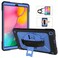 Case cover For Galaxy Tab A 10.1 (2019) T510 Contrast Color Silicone + PC Combination Case with Holder(Black + Blue)