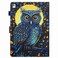 Case cover For Samsung Galaxy Tab S6 Lite P610 Painted Pattern Stitching Smart Leather Tablet Case(Moonlight Eagle)