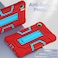 Case cover For Samsung Galaxy Tab A9 X115 Contrast Color Robot Silicone Hybrid PC Tablet Case with Holder(Red Blue)