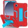 Case cover For Samsung Galaxy Tab A9 X115 Contrast Color Robot Silicone Hybrid PC Tablet Case with Holder(Red Blue)