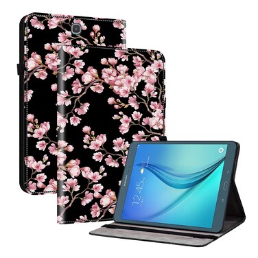 Case cover For Samsung Galaxy Tab A 9.7 T550 T555 P550 Crystal Texture Painted Leather Smart Tablet Case(Plum Bossom)