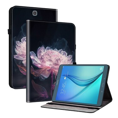 Case cover For Samsung Galaxy Tab A 9.7 T550 T555 P550 Crystal Texture Painted Leather Smart Tablet Case(Purple Peony)