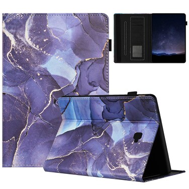 Case cover For Samsung Galaxy Tab A 10.1 T580 Marble Litchi Leather Smart Tablet Case(Grey)