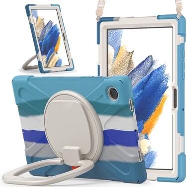 Case cover For Samsung Galaxy Tab A8 10.5 2021 Silicone + PC Tablet Case(Colorful Blue)