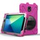Case cover For Samsung Galaxy Tab Active 2 8.0 T390/T395/T397 Shockproof Colorful Silicone + PC Protective Case with Holder &amp; Hand Grip Strap &amp; Pen Slot(Rose Red)