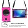 Case cover For Samsung Galaxy Tab Active 2 8.0 T390/T395/T397 Shockproof Colorful Silicone + PC Protective Case with Holder &amp; Hand Grip Strap &amp; Pen Slot(Rose Red)