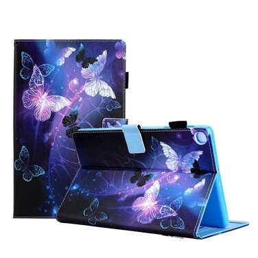 Case cover For Samsung Galaxy Tab A9+ Colored Drawing Leather Tablet Case(Purple Butterfly)