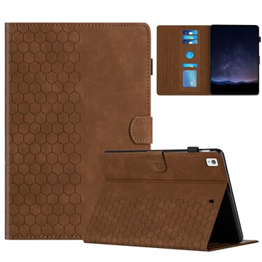 Case cover For Samsung Galaxy Tab A 10.1 2019 T510 Honeycomb Embossed Leather Tablet Case(Brown)