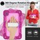 Case cover For Samsung Galaxy Tab A9 360 Degree Rotation PC Contrast Silicone Tablet Case(Rose Red + Pink)