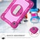Case cover For Samsung Galaxy Tab A9 360 Degree Rotation PC Contrast Silicone Tablet Case(Rose Red + Pink)