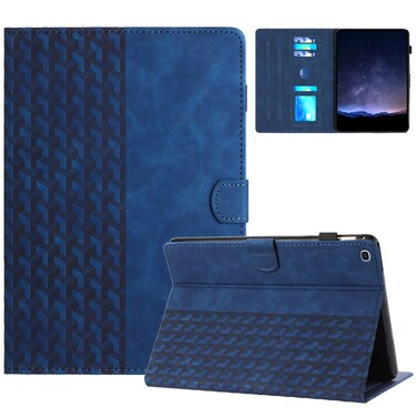 Case cover For Samsung Galaxy Tab A 10.1 2019 Building Blocks Embossed Leather Tablet Case(Blue)