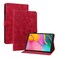 Case cover For Samsung Galaxy Tab A 10.1 2019 Lily Embossed Leather Tablet Case(Red)