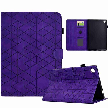 Case cover For Samsung Galaxy Tab A 10.1 2019 T510 Rhombus TPU Leather Tablet Case(Purple)