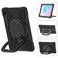Case cover For Samsung Galaxy Tab S6 T860 Silicone + PC Protective Case with Holder &amp; Shoulder Strap(Black)