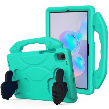 Case cover For Samsung Galaxy Tab S6 10.5 / T860 Thumb Bracket EVA Shockproof Tablet Case (Glacier Green)