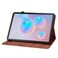 Case cover For Samsung Galaxy Tab S6 SM-T860 / SM-T865 Lily Embossed Leather Tablet Case with Pen(Brown)