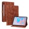 Case cover For Samsung Galaxy Tab S6 SM-T860 / SM-T865 Lily Embossed Leather Tablet Case with Pen(Brown)
