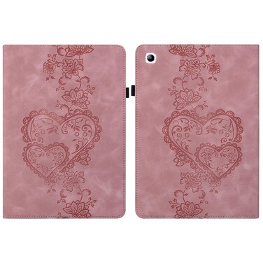 Case cover For Samsung Galaxy Tab S2 9.7 Love Hearts Embossed Leather Tablet Case(Pink)