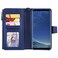 Case cover For Galaxy S8 Plus 2 in 1 Solid Color Zipper Shockproof Protective Case with Card Slots &amp; Bracket &amp; Photo Holder &amp; Wallet Function(Blue)
