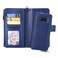 Case cover For Galaxy S8 Plus 2 in 1 Solid Color Zipper Shockproof Protective Case with Card Slots &amp; Bracket &amp; Photo Holder &amp; Wallet Function(Blue)