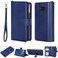 Case cover For Galaxy S8 Plus 2 in 1 Solid Color Zipper Shockproof Protective Case with Card Slots &amp; Bracket &amp; Photo Holder &amp; Wallet Function(Blue)