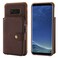 Case cover For Galaxy S8 Plus Zipper Shockproof Protective Case with Card Slots &amp; Bracket &amp; Photo Holder &amp; Wallet Function(Coffee)