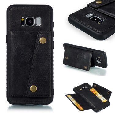 Case cover Leather Protective Case For Galaxy S8(Black)