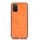 Case cover For Samsung Galaxy A02s European Version Shockproof Sewing Cow Pattern Skin PC + PU + TPU Case(Orange)