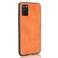 Case cover For Samsung Galaxy A02s European Version Shockproof Sewing Cow Pattern Skin PC + PU + TPU Case(Orange)