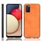 Case cover For Samsung Galaxy A02s European Version Shockproof Sewing Cow Pattern Skin PC + PU + TPU Case(Orange)