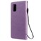 Case cover For Samsung Galaxy M51 Tree &amp; Cat Pattern Pressed Printing Horizontal Flip PU Leather Case with Holder &amp; Card Slots &amp; Wallet &amp; Lanyard(Light Purple)