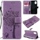 Case cover For Samsung Galaxy M51 Tree &amp; Cat Pattern Pressed Printing Horizontal Flip PU Leather Case with Holder &amp; Card Slots &amp; Wallet &amp; Lanyard(Light Purple)