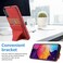 Case cover For Samsung Galaxy A50 Ultra-thin Shockproof Protective Case with Holder &amp; Metal Magnetic Function(Red)