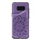 Case cover For Samsung Galaxy S8 Flower Embossing Pattern Shockproof Protective Case with Holder &amp; Card Slots &amp; Photo Frame(Purple)