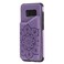 Case cover For Samsung Galaxy S8 Flower Embossing Pattern Shockproof Protective Case with Holder &amp; Card Slots &amp; Photo Frame(Purple)