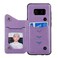 Case cover For Samsung Galaxy S8 Flower Embossing Pattern Shockproof Protective Case with Holder &amp; Card Slots &amp; Photo Frame(Purple)