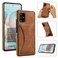 Case cover For Samsung Galaxy A51 5G Ultra-thin Shockproof Protective Case with Holder &amp; Metal Magnetic Function(Brown)